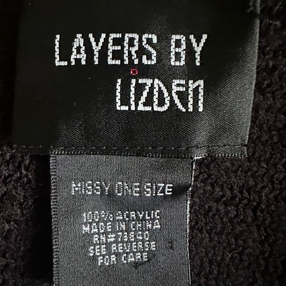 Layers By Lizden Women’s Shawl shrug poncho cape/cocoon Fringed plus O/S - Picture 5 of 6